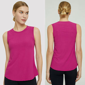 เสื้อกล้ามออกกำลังกายสำหรับผู้หญิง เสื้อกล้ามมีบราในตัว เสื้อกล้ามโยคะแบบ Racerback เสื้อกล้ามโยคะแบบไม่มีแขน เสื้อวิ่งโยคะ - Product Image 2