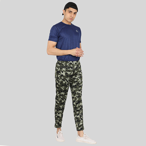 Pantalon de survêtement sport bleu quatre directions avec bande latérale, logo personnalisable, impression HD, délavage coloré, 100 % polyester, séchage rapide, tailles homme M/L/XL - Product Image 3