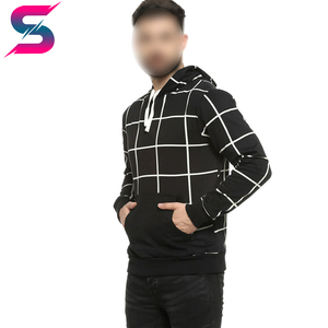 Sweat à capuche à manches régulières léger, style lignes noires et blanches, confortable, best-seller, excellente qualité, nouveau design - Product Image 3
