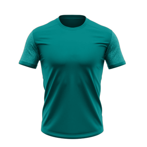 T-shirt pour homme à manches courtes rouge, col rond, motif géométrique, tricoté en polyester, respirant, coupe sportive régulière - Product Image 4