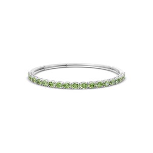 14k Gold Openable <b>Bangle</b> <b>Bracelet</b> Comes With Oval Cut Serenity Ocean Green Lab Grown Diamond (1 Ct. Tw.) Cute Women Jewelry - Product Image 2