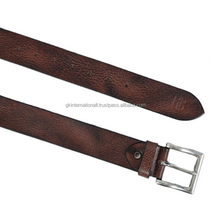 Ceinture en cuir décontractée pour homme de style vintage personnalisée en gros, accessoire décontracté populaire avec boucle en alliage, cuir véritable - Product Image 6