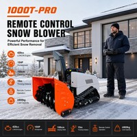 Souffleuse à neige télécommandée VOL-1000T-Pro 15HP pour le déneigement des allées, trottoirs, parkings et routes jusqu'à 100 cm de large