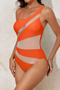 Nouvelle Arrivée 2026 Maillot de Bain Une Pièce Rayé Sans Bretelles et Dos Nu pour Femme, Taille Haute avec Perles, en Spandex/Polyester Respirant et Séchage Rapide - Product Image 4