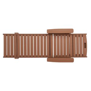 Lettino Prendisole in HDPE con Schienale Regolabile 195*75.5*33cm, Colore Teak - Product Image 6