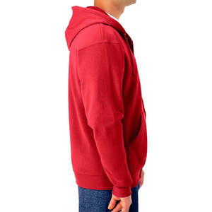 Hoodie personnalisé à fermeture éclair intégrale, coupe ample, avec logo brodé, pour les marques de streetwear américaines - Product Image 4