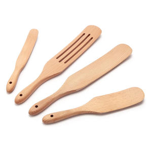 Ustensiles de cuisine en bois tendance pour la préparation des repas, spatules en bois multi-usages, accessoires de cuisine - Product Image 4