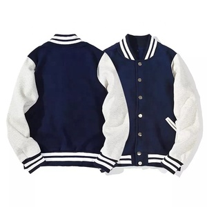 Venta al por mayor personalizado Chenille bordado parche hombres chaquetas cadena bordado bombardero béisbol Letterman Varsity chaqueta logotipo impreso - Product Image 3
