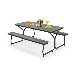 Set da Giardino con Tavolo da Picnic e Panchina per 6-8 Persone, 6 Piedi, per Esterni - Articolo N. 13472895 - Product Image 3
