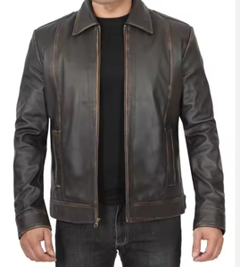 Chaqueta de Cuero para Hombre con Logotipo Personalizado, Color Sólido, Cuello con Capucha para Invierno, Tejido Transpirable, Accesorio de Invierno - Product Image 6