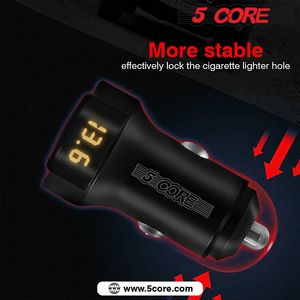 Caricabatterie per auto USB + adattatore di ricarica rapida di tipo C con chip intelligente per ricarica rapida per camion SUV - Product Image 2