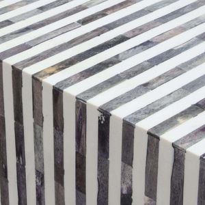 Table en os incrusté de la marque ILAHI, design moderne, détails en agate, rangement, meuble portable pour la maison - Product Image 3