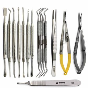 MEDSPO - Juego de Instrumentos Quirúrgicos Dentales de Acero Inoxidable de Alta Calidad, Herramientas Quirúrgicas Periodontales Manuales, Certificación CE - Product Image 1