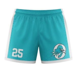 Ensemble d'uniformes de lacrosse unisexe bleu sarcelle et blanc en polyester, coupe athlétique, maillot et short, vêtements de sport performants pour l'entraînement et les matchs - Product Image 4