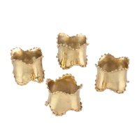 Ensemble de Ronds de Serviette de Luxe en Laiton avec Bord Perlé – Supports de Serviettes Écologiques et Durables pour la Restauration, Vaisselle de Table au Design Optimal pour la Maison