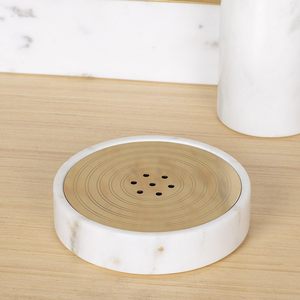 Luxury interior decor decorative <b>bath</b> accessories handcrafted stone artistry premium home decor marble <b>storage</b> container - Product Image 5