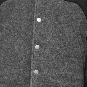 Veste de baseball en laine bicolore sur mesure pour homme, style vintage, motif vague, streetwear, rétro, veste bomber, hiver chaud - Product Image 4