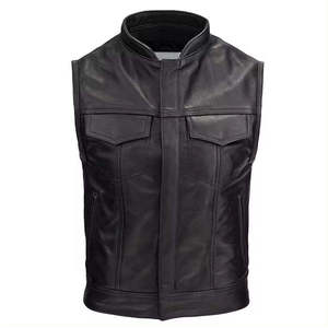 Premium Men's Leather <b>Vest</b> for Winter Handcrafted Vintage & Modern Streetwear Style for Motorcycle Riders and Outdoor Lifestyle - Product Image 3