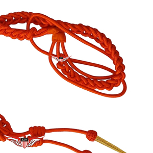 Aiguillette rouge tressée pour défilé, Aiguillette d'épaule, Aiguillette tressée, Aiguillette en cordon métallique - Product Image 4
