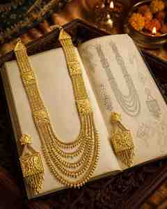 Collares Largos de Latón al por Mayor, Estilo Dubái, para Novias, Chapados en Oro de 14K, 18K y 24K, Diseño Floral Tradicional Turco - Product Image 2