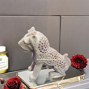 Natural Classic Premium Mejor Aspecto moderno hecho a mano Esteatita Tallado Animal Escultura Forma de León para decoración del hogar Artículos de regalo - Product Image 1