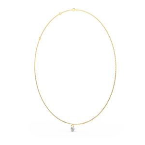Collier pendentif solitaire flottant en diamant de laboratoire taillé rond, bijoux fins, 18 pouces - Product Image 5