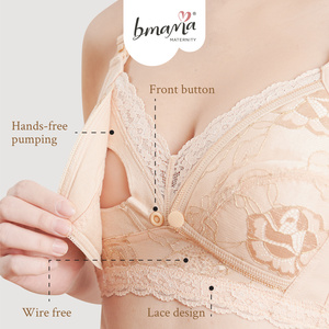 Big Cup Cotton Nursing <b>Bra</b> Wireless Maternity Breastfeeding Pumping <b>Bra</b> Full Support Pregnancy <b>Bra</b> for C Cup and Above BR100 - Product Image 3