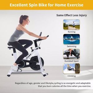 Vélo d'exercice d'intérieur avec coussin de siège confortable, écran LCD, vélo de spinning stationnaire pour l'entraînement cardio et la remise en forme à domicile - Product Image 5