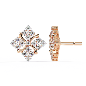 Pendientes de Diamantes Naturales VVS, Corte Brillante de Lujo, Oro Sólido de 14K, Joyería Certificada para Mujer, Estilo Moderno para Bodas y Fiestas - Product Image 6