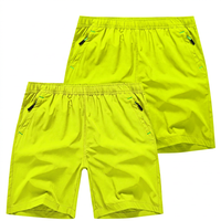 Shorts de bain en toile écologiques pour hommes, séchage rapide, respirants, taille mi-haute élastique avec poches, couleur unie gris sport noir