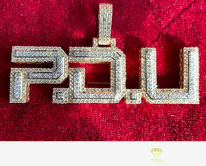 Custom " PDU " <b>Name</b> <b>Chain</b> Bling Pendant Gold Finish Hip Hop Necklace Trendy Jewelry Gift - Product Image 3