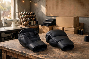 Gants d'entraînement MMA personnalisés OEM ODM Driftwear Impex avec sangle de poignet réglable, paume ouverte, fermeture auto-agrippante, en cuir PU, unisexe, pour la boxe - Product Image 3