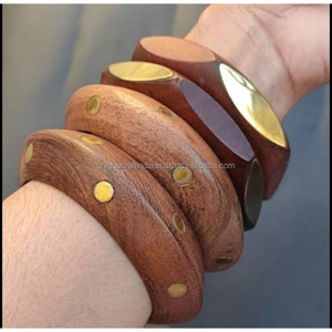 Bracelets en bois Regal Beam, bois poli de qualité supérieure, détails métalliques, style élégant et contemporain pour femmes, bijoux, bracelet, artisanat en bois - Product Image 6