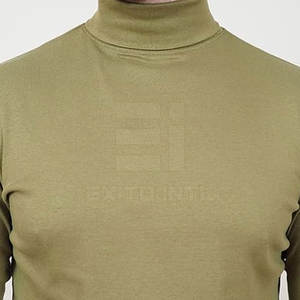 T-shirt à col roulé décontracté pour homme, couche intérieure chaude d'hiver, coton épais, t-shirt à col haut pour homme, personnalisé - Product Image 4