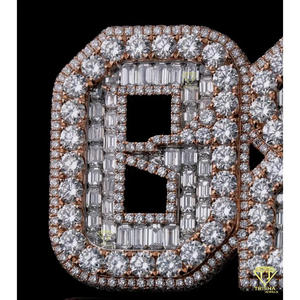 Luxury " OSM " <b>Letter</b> Necklace Moissanite Diamond Pendant Hip Hop Jewelry Custom Baguette Chain Gift - Product Image 6