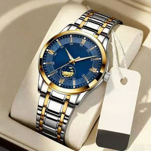 A Dazzling, Noble and Luxurious Stainless Steel Strap Automatic <b>Mechanical</b> Men's <b>Watch</b> for Casual Business Banquets - Product Image 3