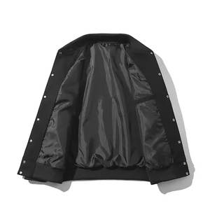 แจ็คเก็ตวาร์ซิตี้ผู้ชายแบบ OEM สั่งทำพิเศษ ระบายอากาศได้ดี กันน้ำ ผลิตจากโพลีเอสเตอร์ ทนทาน ตกแต่งด้วยหนังและกระดุมขนสัตว์ มีไซส์พลัส สำหรับฤดูหนาว ลายพิมพ์ - Product Image 3