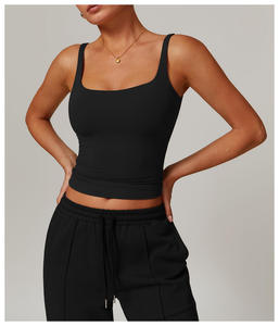Débardeur dos nageur pour femme, sans manches, en tissu extensible doux et respirant, idéal pour le fitness décontracté et les tenues d'été - Product Image 1