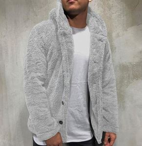 Wholesale <b>Men's</b> Fuzzy <b>Sherpa</b> Jacket <b>Hoodie</b> Fluffy Cardigan Pullover Washed Polyester/Cotton Eco-Friendly Regular Fit Spring - Product Image 4