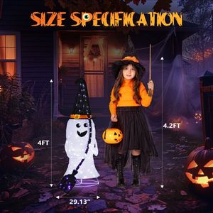 4ft Ghost 100LED Lighted Outdoor Halloween Decorations Premium Halloween Decoration for Festive Spooky Ambience - Product Image 6
