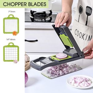 13-in-1 Vegetable Chopper Slicer with 7 Blades Spice Chopper Set Fruit & Onion Cutter for Efficient Veggie Dicing - Product Image 3