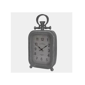 Metal <b>Desk</b>/Table <b>Clock</b> with Calendar and Snooze Function for Home and Office Hourglass Timepiece High Quality Quartz Metal - Product Image 3