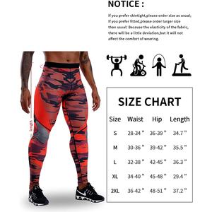 Mallas de compresión para hombre, pantalones deportivos para correr, 88% poliéster, 12% licra, para gimnasio y baloncesto, venta al por mayor - Product Image 6