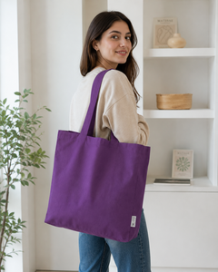 Custom Recycled Polycotton Tote Bag 220 GSM Large Shopping Bag with Self Handles Wholesale Promotional Manufacturer Exporter B2B - Product Image 5