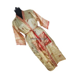 KL001 Caftán Africano, Ropa de Noche, Diseño Colorido, Caftán Largo para Mujer, Estilo Hippie Boho Vintage, Kimono Sari, para Invierno y Otoño - Product Image 1