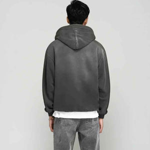 Sweats à capuche délavés pour hommes, style rétro années 90, coupe oversize, épaules tombantes, essentiels streetwear, sweats à capuche délavés effet minéral, vente en gros pour hommes - Product Image 5