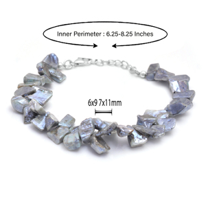Pulsera de Esmeraldas Naturales Clásicas con Cuentas Irregulares, Plata de Ley 925, Gema Lisa Hecha a Mano, Venta al por Mayor, Moda para Fiestas - Product Image 2