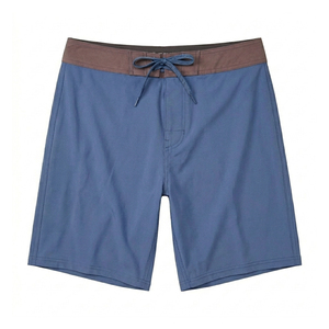 Premium <b>Men's</b> Surf Board Shorts with Brown Waistband Classic Blue Quick Dry Swim <b>Trunks</b> Custom Logo Summer Beachwear - Product Image 3