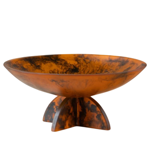 Bol sur piétement en résine finition marbre rose, fait main, durable et poli, pour servir des aliments, des salades et des présentations décoratives – En promotion - Product Image 5