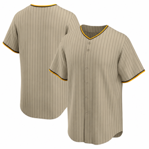 Camiseta de Béisbol Premium para Hombre, Cierre de Botones, Manga Corta, Rayas, 100% Poliéster, Corte Regular, Ropa para Adultos - Product Image 1